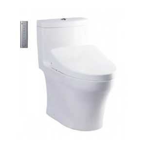 Bàn cầu một khối kèm nắp rửa điện tử WASHLET TOTO MS889CDRW12