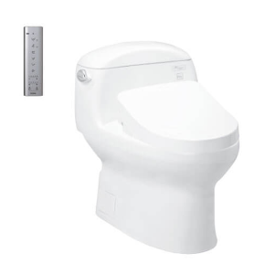 Bàn cầu một khối kèm nắp rửa điện tử WASHLET TOTO MS914CRW12
