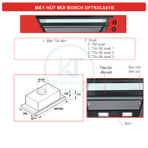 1 2 - MÁY HÚT MÙI ÂM TỦ BOSCH DFT93CA61B NGANG 90CM