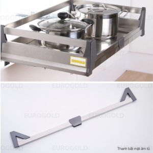 Giá xoong nồi EuroGold EU131.600 inox hộp 2 lớp đáy âm tủ