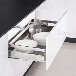 Giá xoong nồi EuroGold EU130.750 inox hộp 2 lớp đáy, gắn cánh