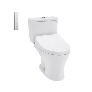 Bàn cầu hai khối kèm nắp rửa điện tử WASHLET TOTO CS735DW11