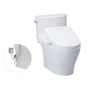 Bàn cầu hai khối kèm nắp rửa điện tử WASHLET TOTO CS767RW7