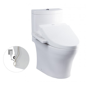 Bàn cầu hai khối kèm nắp rửa điện tử WASHLET TOTO CS769DRW7