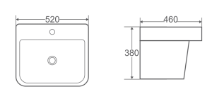 1.1 - Chậu rửa lavabo treo tường Bello BB-400604