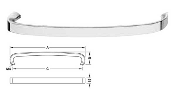 106 61 - Tay nắm tủ bếp HAFELE 106.69.276 106 61 - Tay nắm tủ bếp HAFELE 106.69.276