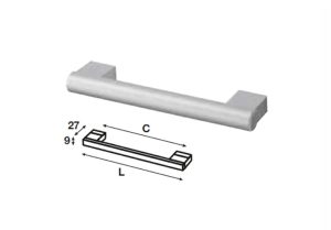Tay nắm tủ Hafele, màu bạc 160x199mm 107.55.933