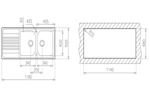 108 - CHẬU RỬA TEKA STAGE 2B S/STEEL