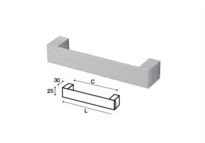 Tay nắm tủ Hafele, màu bạc 320x335mm 110.73.938