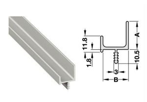 Tay nắm dạng thanh nhôm 30 x 19.5mm 126.22.909