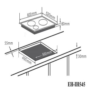 1449135585 726 bep tu ba eh ih545 - Bếp từ ba Chef's EH-IH545