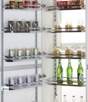 TỦ KHO CÁNH MỞ INOX NAN DẸT EDEL 6 TẦNG, 12 RỔ