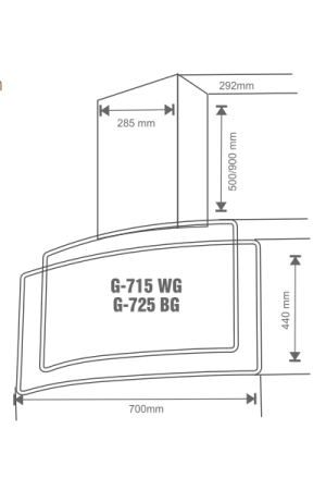 2 5 1 - Máy Hút Mùi Giovani G-715 WG