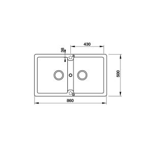 300 2 2 - CHẬU ĐÁ HAFELE ANTONIUS HS-GD8650 MÀU GREY 570.36.500