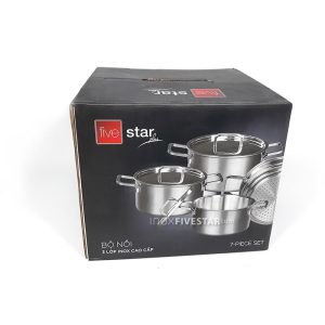 3095b38b - Bộ nồi cao cấp 3 lớp inox 304 Five star