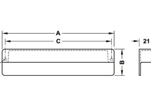 34 6 - Tay nắm tủ Hafele Nicken mờ 42x40mm 110.34.691