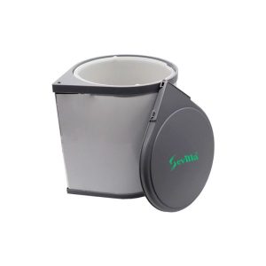 THÙNG RÁC TRÒN GẮN CÁNH MÀU GHI SEVILLA SV-TR14X