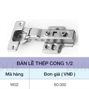 Bản lề thép cong 1/2 EuroGold W02