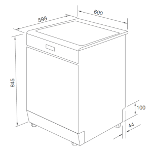 4 23 1 - Máy rửa chén độc lập Dishwasher TOM 4303-W12