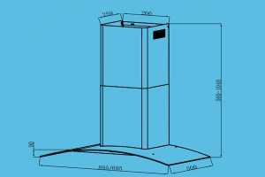 4 41 - Máy Khử Mùi Ống Khói TOMATE TOM 3159B 70 cm