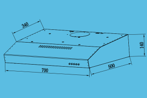 4 44 - Máy Khử Mùi Ống Khói TOMATE TOM 1201B