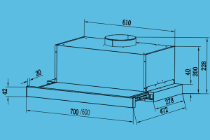 4 45 - Máy Khử Mùi Ống Khói TOMATE TOM 1151 60 cm