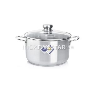 46d9f98d - Nồi inox Fivestar 3 đáy nắp kính 16cm