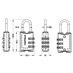 482 35 - Khóa số Hafele 20301