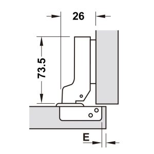 483 4 - Bản lề METALLA SM 110 độ, giảm chấn, inox 304, trọn bộ DIY