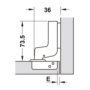 483 6 - Bản lề METALLA SM 110 độ, giảm chấn, inox 304, trọn bộ DIY