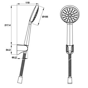 485 24 - Bộ sen tay Hafele AIRSENSE 485.60.612