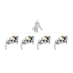 489 11 - Bộ khóa tròn có chìa chủ Hafele 489.93.252