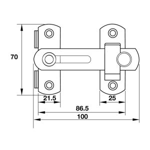 489 29 - Chốt an toàn, inox 304 Hafele 489.71.680