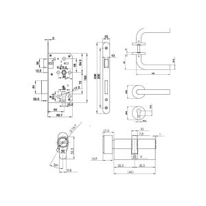 489 4 - Bộ tay nắm nắp chụp tròn kiểu G1 Hafele 499.62.505