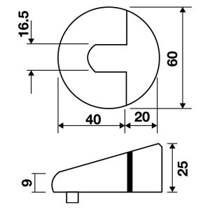 489 43 - Chặn cửa sàn Hafele 489.70.260
