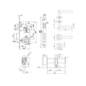 489 6 - Bộ tay nắm nắp chụp tròn kiểu G Hafele 499.62.504