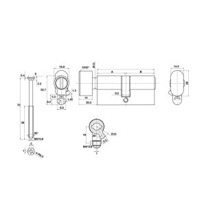 489 62 - Ruột khóa cửa WC Hafele 489.56.006