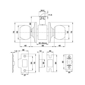 489 9 - Bộ khóa tròn có chìa chủ Hafele 489.93.252