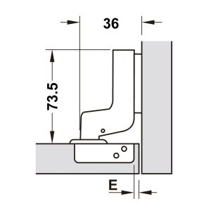 493 18 - Bản lề METALLA SM 110 độ, giảm chấn, trọn bộ DIY