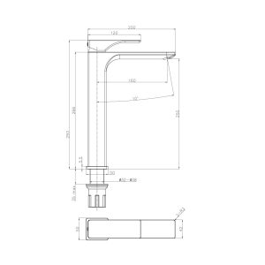 495 28 - Vòi Hafele lavabo Regal 250 495.61.121