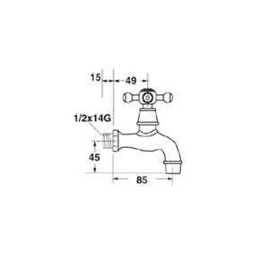 495 89 - VÒI LẠNH TREO TƯỜNG hafele 495.61.039