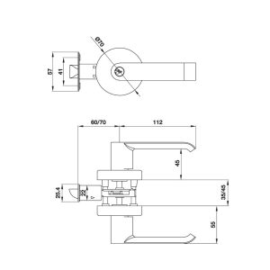 499 30 - Bộ tay nắm cửa dạng cong Hafele 499.63.970