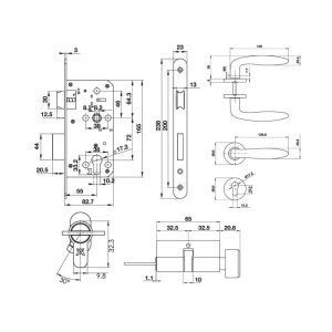 499 39 - Bộ tay nắm nắp chụp tròn kiểu Oval Hafele 499.63.801