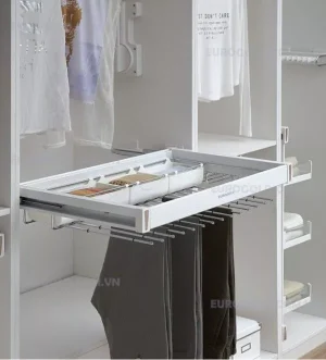 Giá vắt quần âu kết hợp để trang sức, ray giảm chấn EVA560