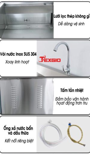 4yto - Máy Rửa Chén Bát Công Nghiệp UltraSonic Texgio Classic TGU-800CS