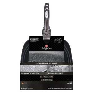 531 16 - BỘ 3 CHẢO VÂN ĐÁ CẨM THẠCH ĐÁY TỪ BERLINGER HAUS 531.08.011