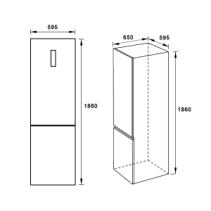 534 - TỦ LẠNH ĐƠN NGĂN ĐÁ DƯỚI H-BF234 HAFELE 534.14.230