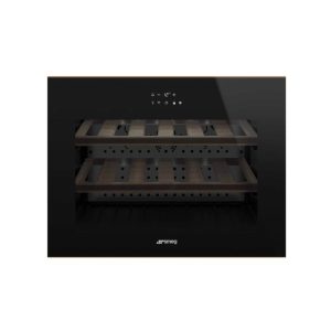 TỦ RƯỢU ÂM SMEG, MÀU ĐEN, 60CM, DOLCE STIL NOVO, MẶT KÍNH, VỊ TRÍ BẢN LỀ: BÊN PHẢI CVI618RWNR2  535.14.381