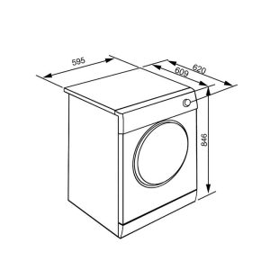 536 63 - MÁY SẤY ĐỘC LẬP SMEG MÀU TRẮNG DHT82EIN 536.94.547