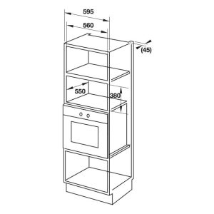 538 2 1 - Lò vi sóng có nướng lắp âm Hafele HM-B38C (538.01.111) 32 lít